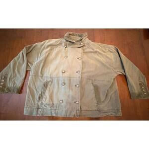 We The Free Viva Surplus Army Green Utility Denim Oversized Jacket Size Large